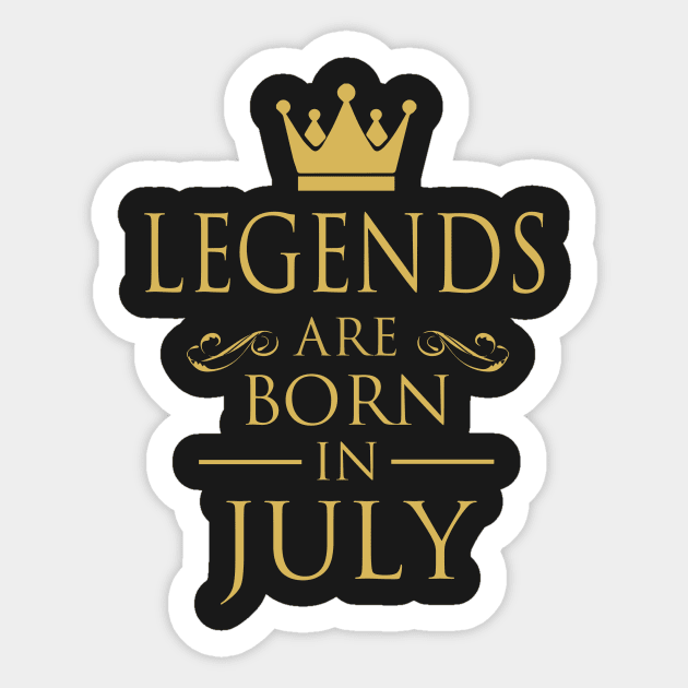 LEGENDS ARE BORN IN JULY Sticker by dwayneleandro